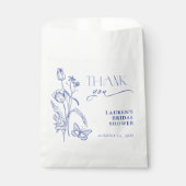 Elegantes Etwas Blue Danke Brautparty Geschenktütchen (Vorderseite)