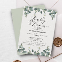 Elegantes Eucalyptus Baby in Bloom Baby Shower