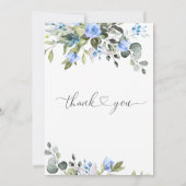 Elegantes Eucalyptus Blue Rose BRAUTPARTY Einladung (Rückseite)