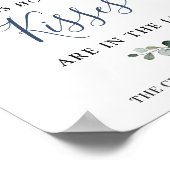 Elegantes Eucalyptus Blue Rose Brautparty Poster (Ecke)