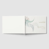 Elegantes Eucalyptus Boho Chic Golden Script Gästebuch (Voll)