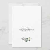 Elegantes Eucalyptus Floral Brautparty Einladung (Rückseite)