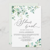 Elegantes Eucalyptus Foliage-Brautparty Einladung (Vorne/Hinten)