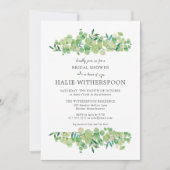 Elegantes Eucalyptus Foliage-Brautparty Einladung (Vorderseite)