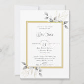 Elegantes Eucalyptus Frame Calligraphy Brautparty Einladung (Vorderseite)