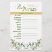 Elegantes Eucalyptus Gender Neutral Baby Shower Ga Briefpapier (Vorderseite)