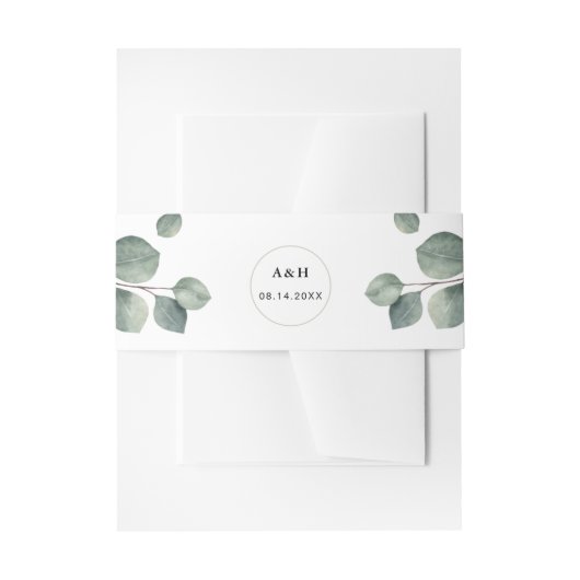 Elegantes Eucalyptus Invitation Bly Band (Vorderseite Beispiel)