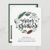 Elegantes Eucalyptus Pine Cone Foliage Business Postkarte (Vorne/Hinten)