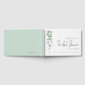 Elegantes Eucalyptus Script-Brautparty Gästebuch (Voll)