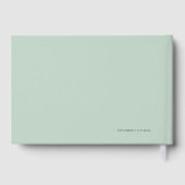 Elegantes Eucalyptus Script-Brautparty Gästebuch (Rückseite)