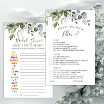 Elegantes Eucalyptus Watercolor Brautparty Game