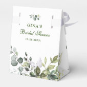 Elegantes Eucalyptus Watercolor-Brautparty Geschenkschachtel (Rückseite)
