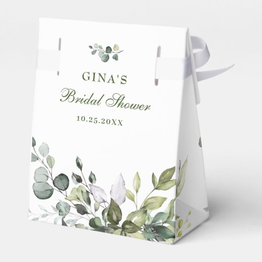 Elegantes Eucalyptus Watercolor-Brautparty Geschenkschachtel (Rückseite)