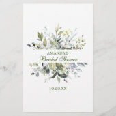 Elegantes Eucalyptus Word Search Brautparty Game (Rückseite)