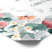 Elegantes Eukalyptus-Begrüßungspposter der Wildblu Poster (Ecke)