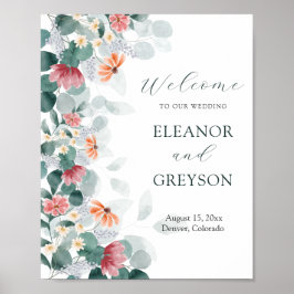 Elegantes Eukalyptus-Begrüßungspposter der Wildblu Poster