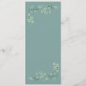 Elegantes Eukalyptus-Blätter Imitate Gold Wedding  Menükarte (Rückseite)