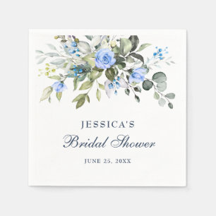 Elegantes Eukalyptus Blue Rose Blumenblättriges Br Serviette