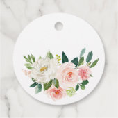 Elegantes Eukalyptus Blush Pink Brautparty Geschenkanhänger (Rückseite)