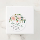 Elegantes Eukalyptus Blush Pink Brautparty Geschenkanhänger (Beispiel)