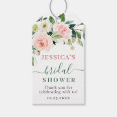 Elegantes Eukalyptus Blush Pink Brautparty Geschenkanhänger (Vorderseite)