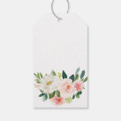 Elegantes Eukalyptus Blush Pink Brautparty Geschenkanhänger (Rückseite)