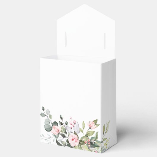 Elegantes Eukalyptus Blush Rose Brautparty Geschenkschachtel (Geöffnet)