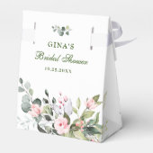 Elegantes Eukalyptus Blush Rose Brautparty Geschenkschachtel (Rückseite)