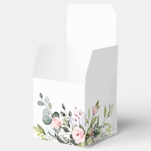 Elegantes Eukalyptus Blush Rose Brautparty Geschenkschachtel (Geöffnet)
