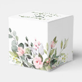 Elegantes Eukalyptus Blush Rose Brautparty Geschenkschachtel (Rückseite)