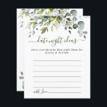Elegantes Eukalyptus Brautparty<br><div class="desc">Eukalyptus Greenery Advice Card Aquarellfarben. Für weitere Anpassungen klicken Sie bitte auf den Link "Weiter anpassen". Wenn Sie Hilfe benötigen,  kontaktieren Sie mich bitte.</div>