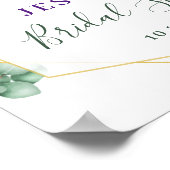 Elegantes Eukalyptus-BRAUTPARTY Begrüßungszeichen Poster (Ecke)