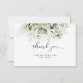 Elegantes Eukalyptus-Brautparty Dankeschön-Karte Karte (Vorderseite)