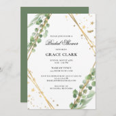 Elegantes Eukalyptus-Brautparty Einladung (Vorne/Hinten)