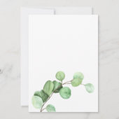 Elegantes Eukalyptus-Brautparty Einladung (Rückseite)