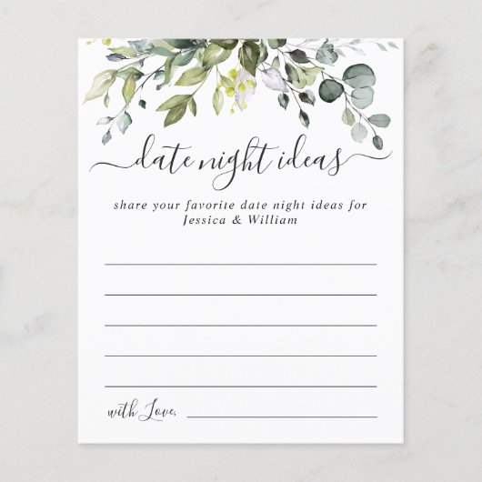 Elegantes Eukalyptus Brautparty Flyer (Vorne)