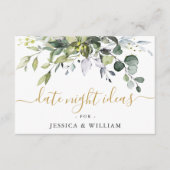 Elegantes Eukalyptus Brautparty Hinweiskarte (Vorderseite)