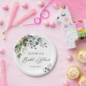 Elegantes Eukalyptus-Brautparty Pappteller (Party)