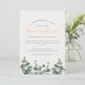 Elegantes Eukalyptus-Brautparty per Post Einladung (Stehend Vorderseite)