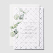Elegantes Eukalyptus-Brautparty Pergament Einladungen (Versetzt (Einladung))