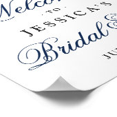 Elegantes Eukalyptus-Brautparty Poster (Ecke)