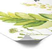 Elegantes Eukalyptus-Brautparty Poster (Ecke)