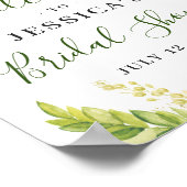 Elegantes Eukalyptus-Brautparty Poster (Ecke)