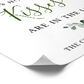 Elegantes Eukalyptus-Brautparty-Poster Poster (Ecke)
