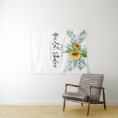 Elegantes Eukalyptus-Brautparty Wandteppich (Beispiel (Horizontal))