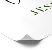 Elegantes Eukalyptus COUPLE SHOWER Begrüßungszeich Poster (Ecke)