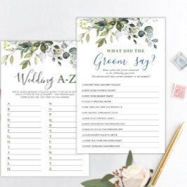 Elegantes Eukalyptus Doppelseitiges Brautparty