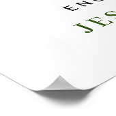 Elegantes Eukalyptus ENGAGEMENT PARTY Begrüßungsze Poster (Ecke)