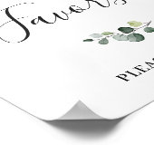 Elegantes Eukalyptus Favorit für Hochzeiten Poster (Ecke)
