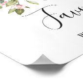 Elegantes Eukalyptus Favorit für Hochzeiten Poster (Ecke)
